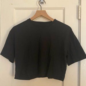 Everlane Black Boxy Crop T-shirt Black Small